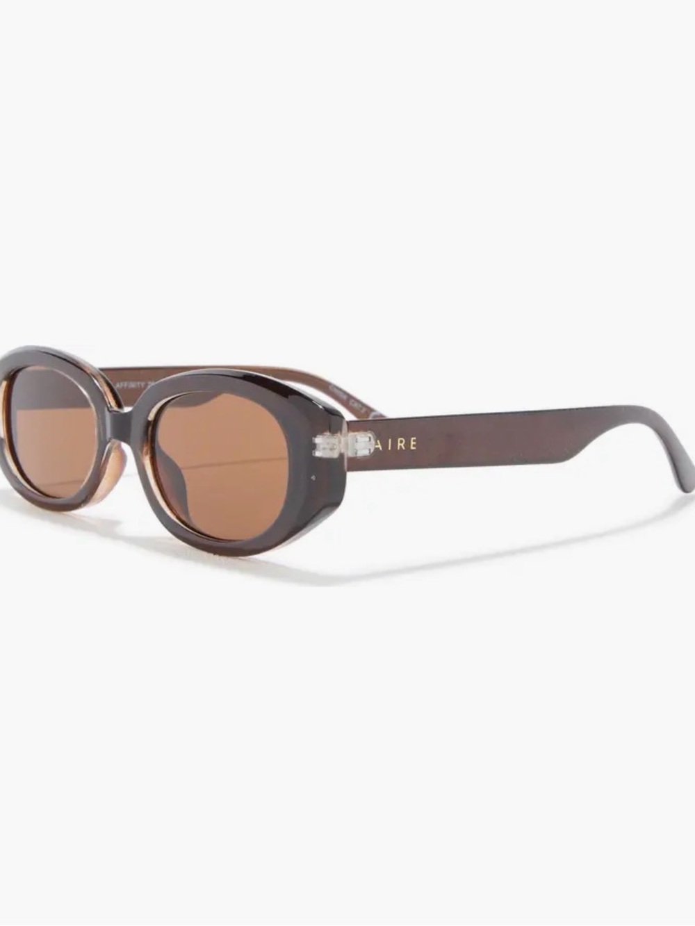 Aire Affinity 52mm Oval Sunglasses Chocolate